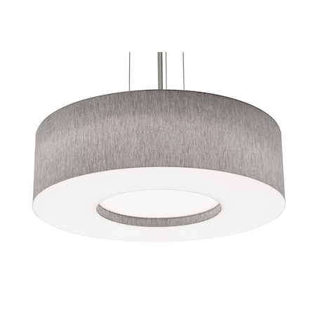 Afx Montclair 24in. Medium Base Pendant, Satin Nickel Finish, Grey Shade MCP2432MBSN-GY